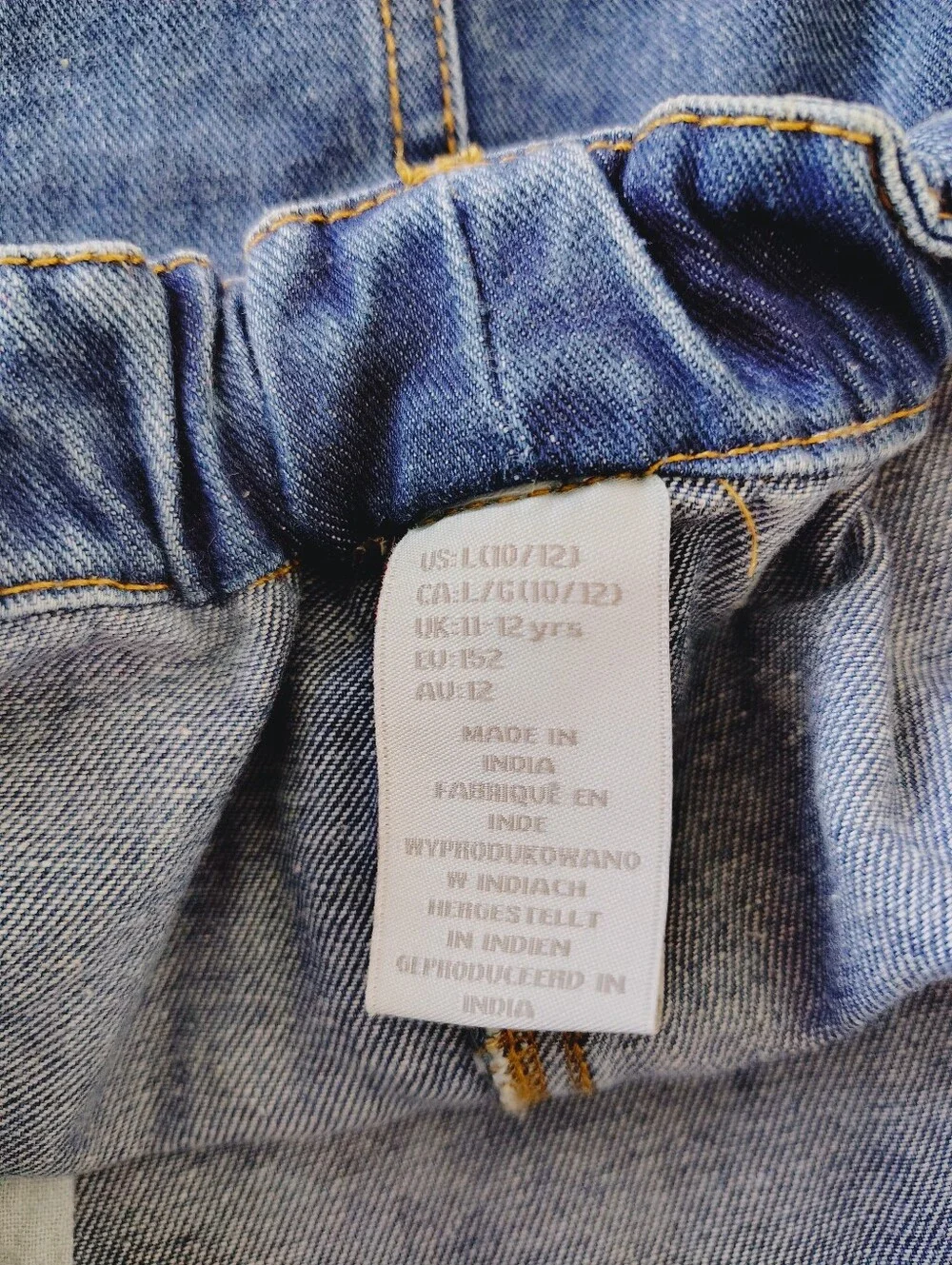 Faux Button Jean Skirt